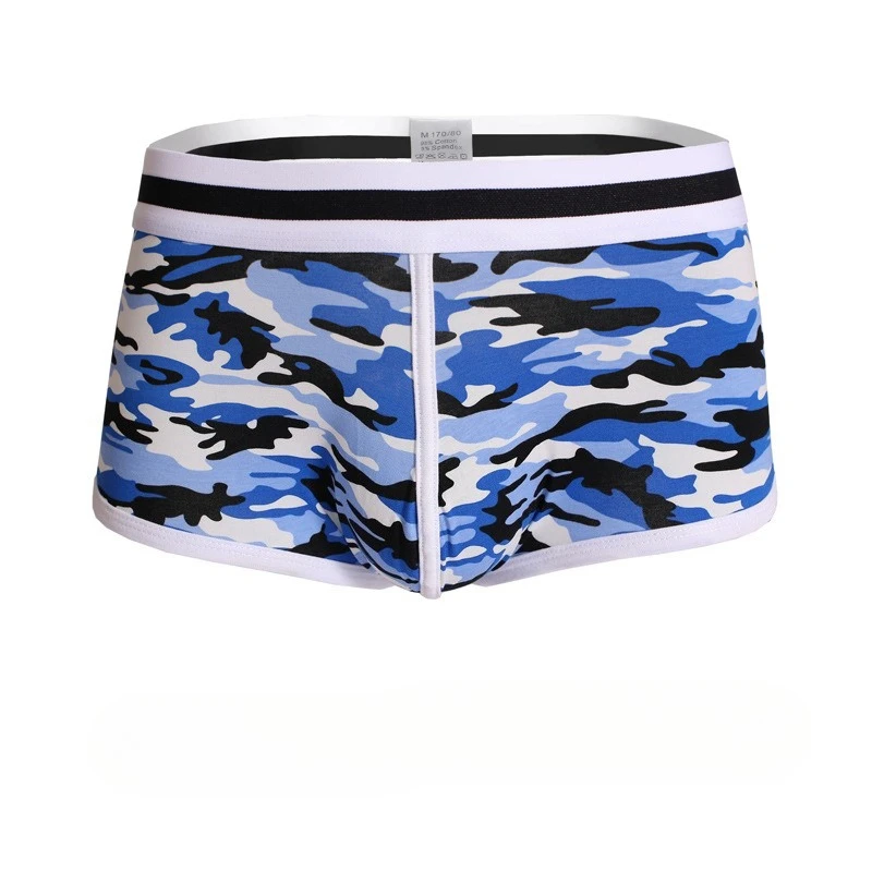 

Men's Camouflage Boxers Breathable U-convex Pouch Sexy Underwear Youth Fashion Bulge Comfortable Sports Underpants Daily Panties