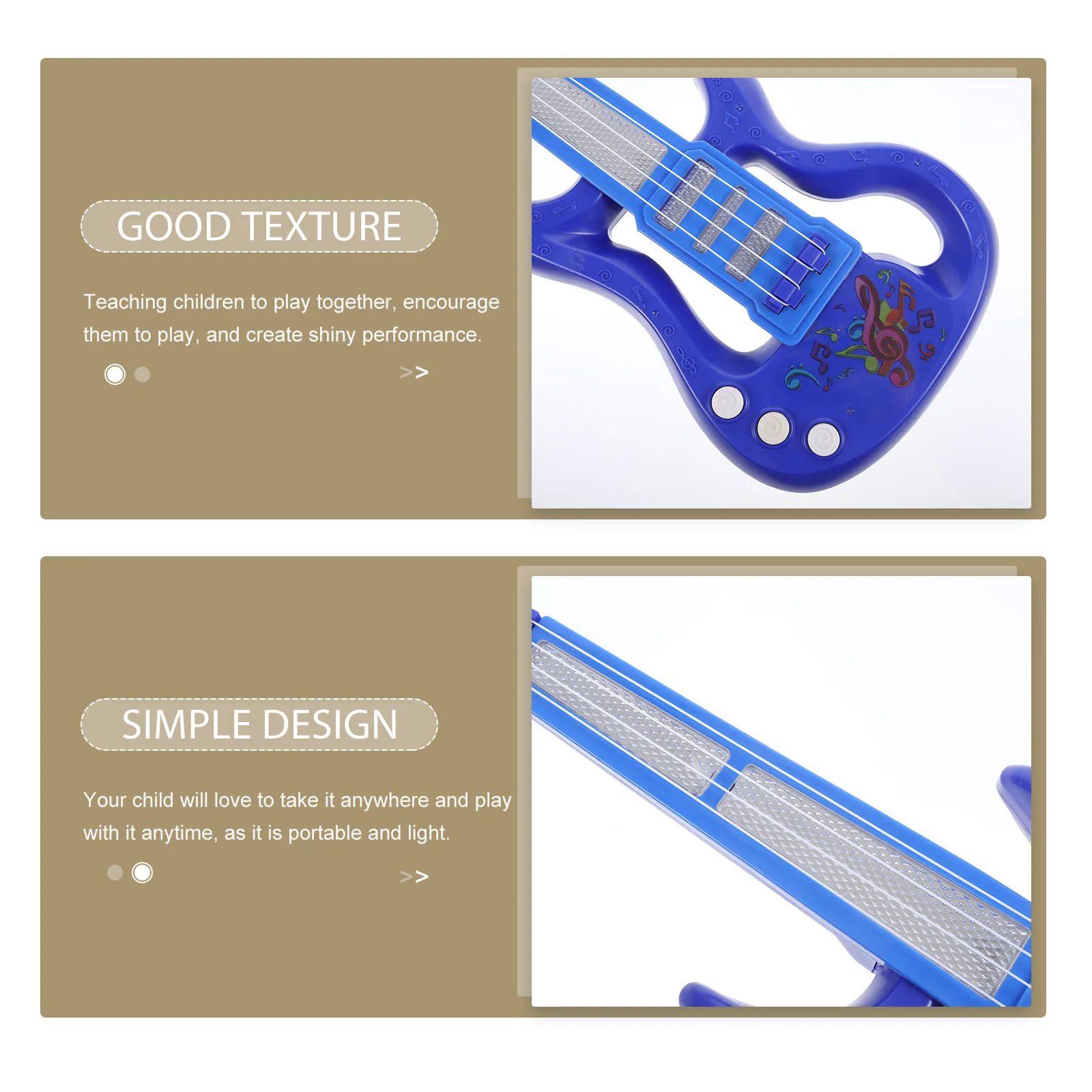 

Mini Educational Ukulele Simulation Electric Guitar Early Learning Instrument Plaything for Kids Beginner Practice