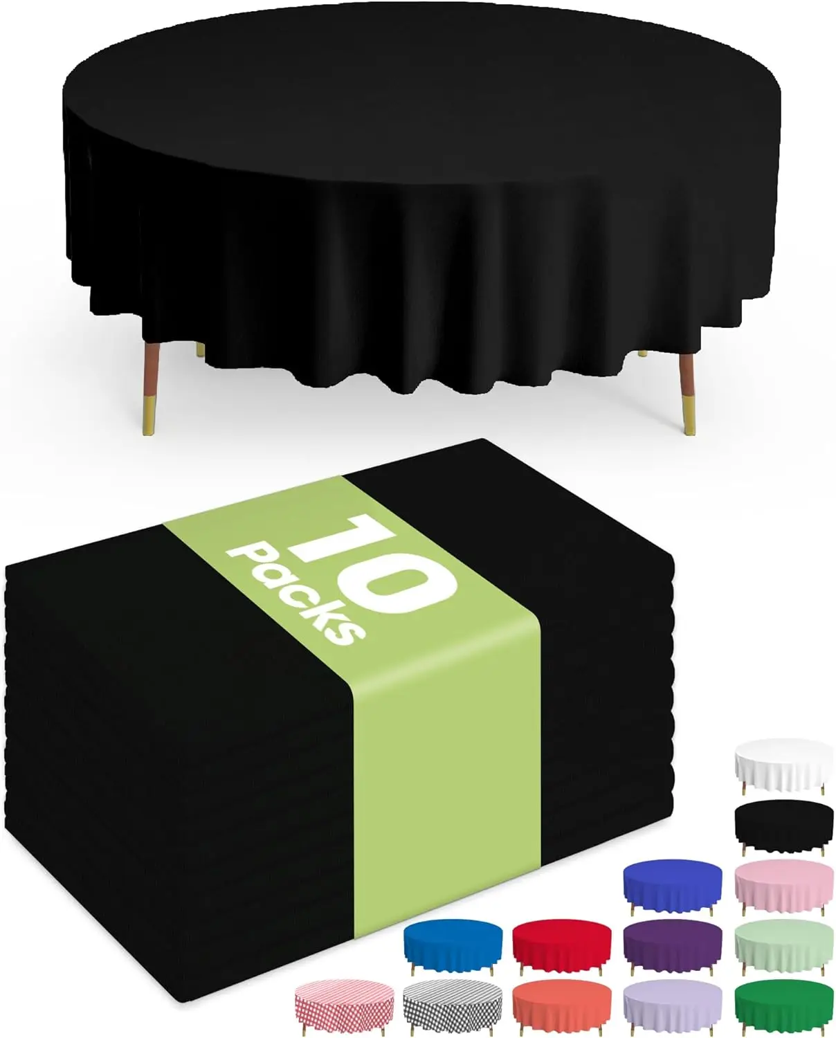 

Одноразовые пластиковые скатерти, 10 штук в упаковке, круглые скатерти диаметром 84 дюйма, украшения для вечеринки на Хэллоуин, декор на Хэллоуин, летний декор.