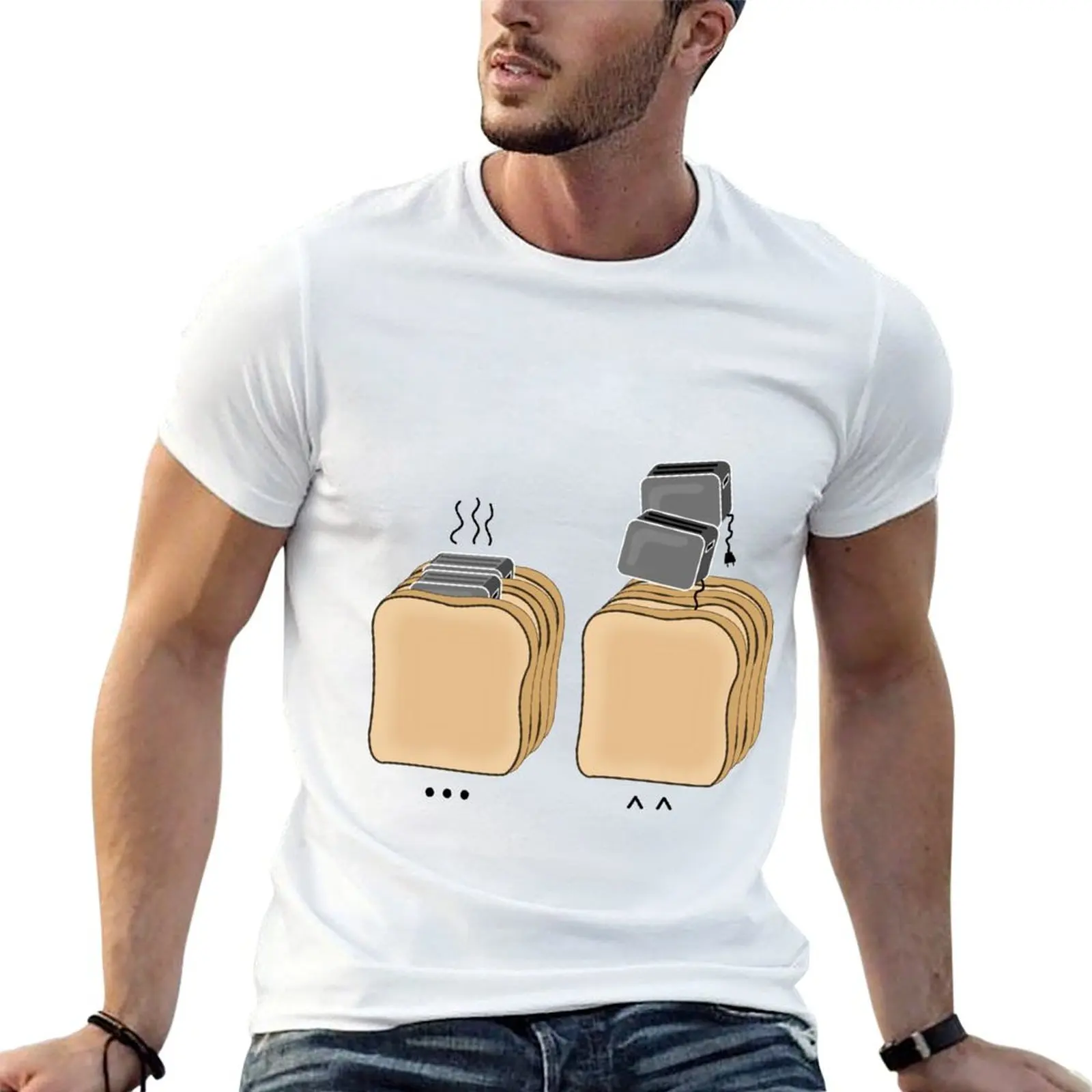 Toast and toaster T-Shirt Casual Loose Fit Short Sleeve T-Shirt
