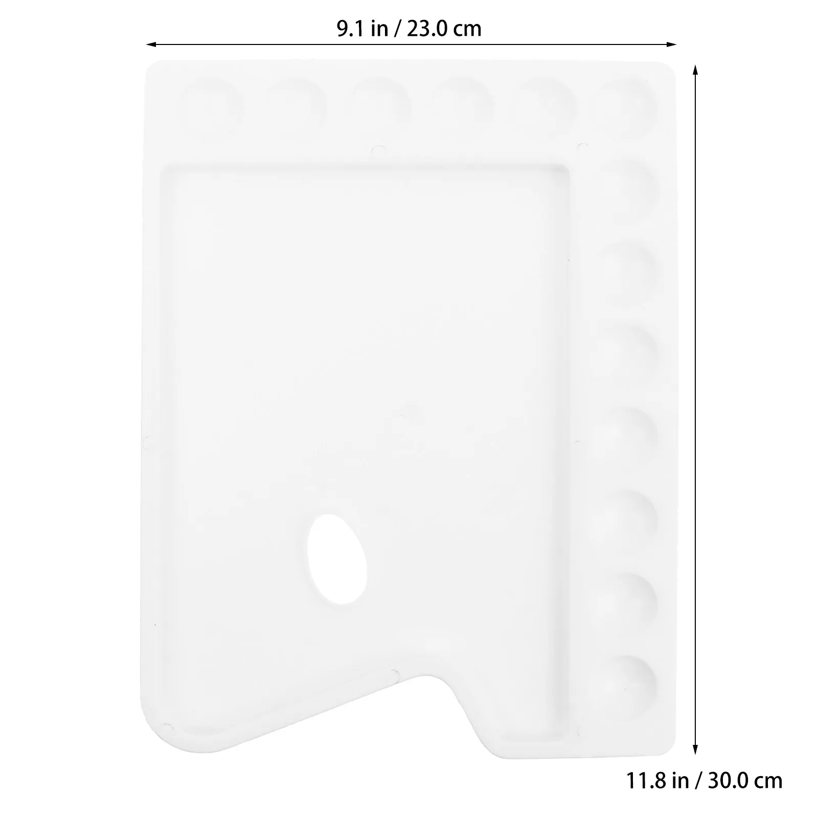3Pcs Professional Plastic Paint Plate 13-Grid Palette for Artists Students Manicurists Color Blending Watercolor Acrylic DIY Art