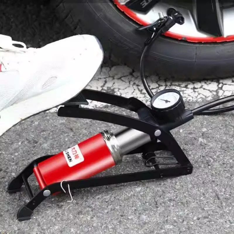 Germany imported foot pump high pressure portable pump basketball bicycle electric vehicle motorcycle car