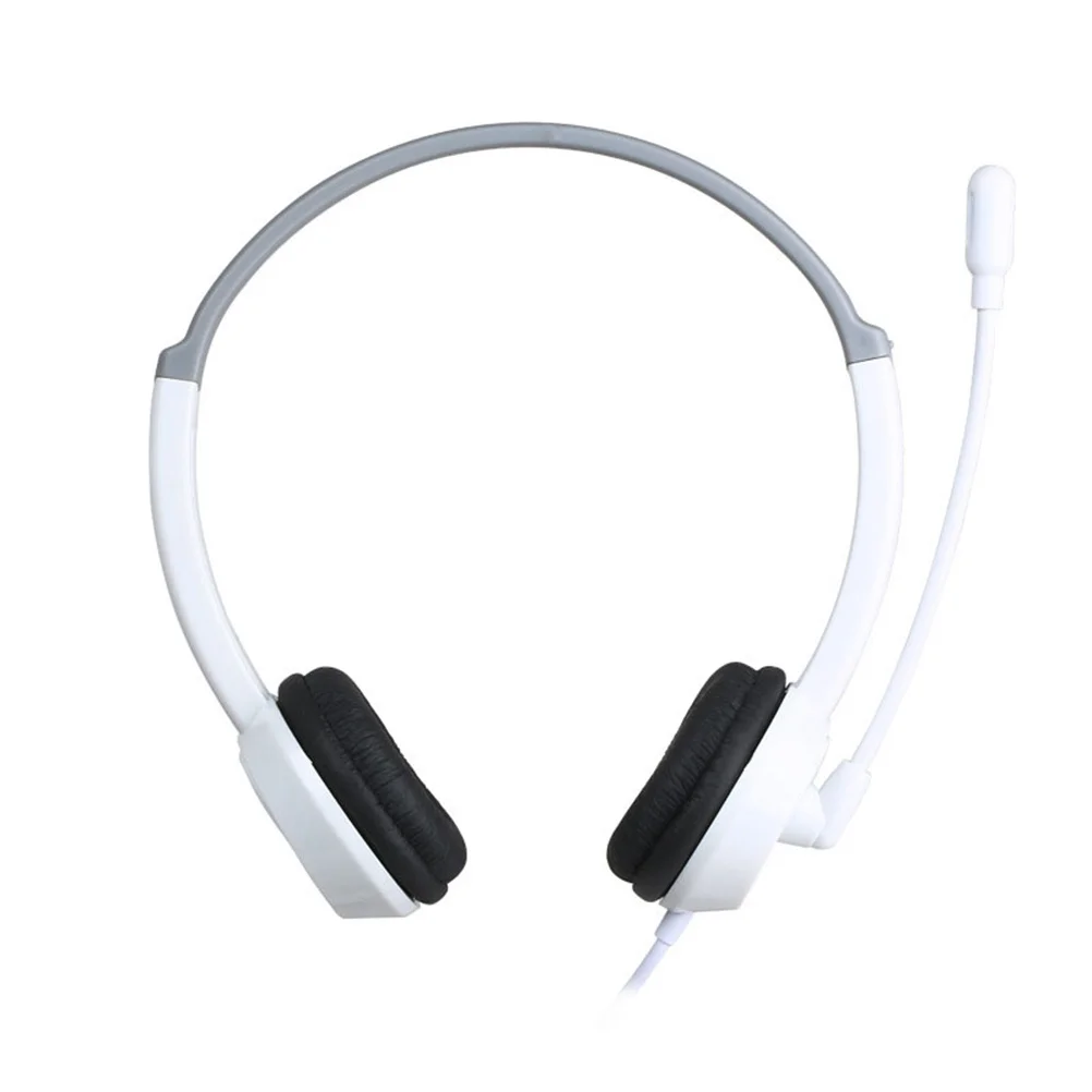 

Headset Stereo Sound Noise Cancelling Mic For Pc Laptop Stereo Headset Desktop Adjustable Lightweight White