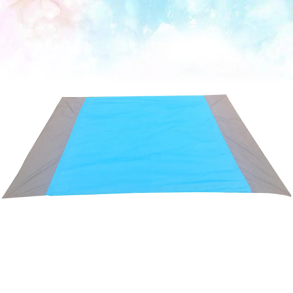 

Waterproof Beach Mat Portable Foldable Outdoor Cushion Moistureproof Camping Picnic Pad Lightweight Travel Rug Blue Gray
