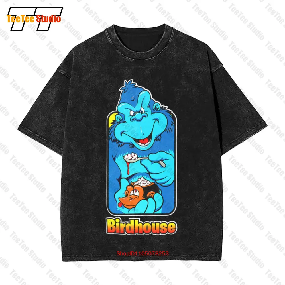 تي شيرت Steve Berra Monkey Brains Birdhouse Skateboards عتيق كبير الحجم 0RSA