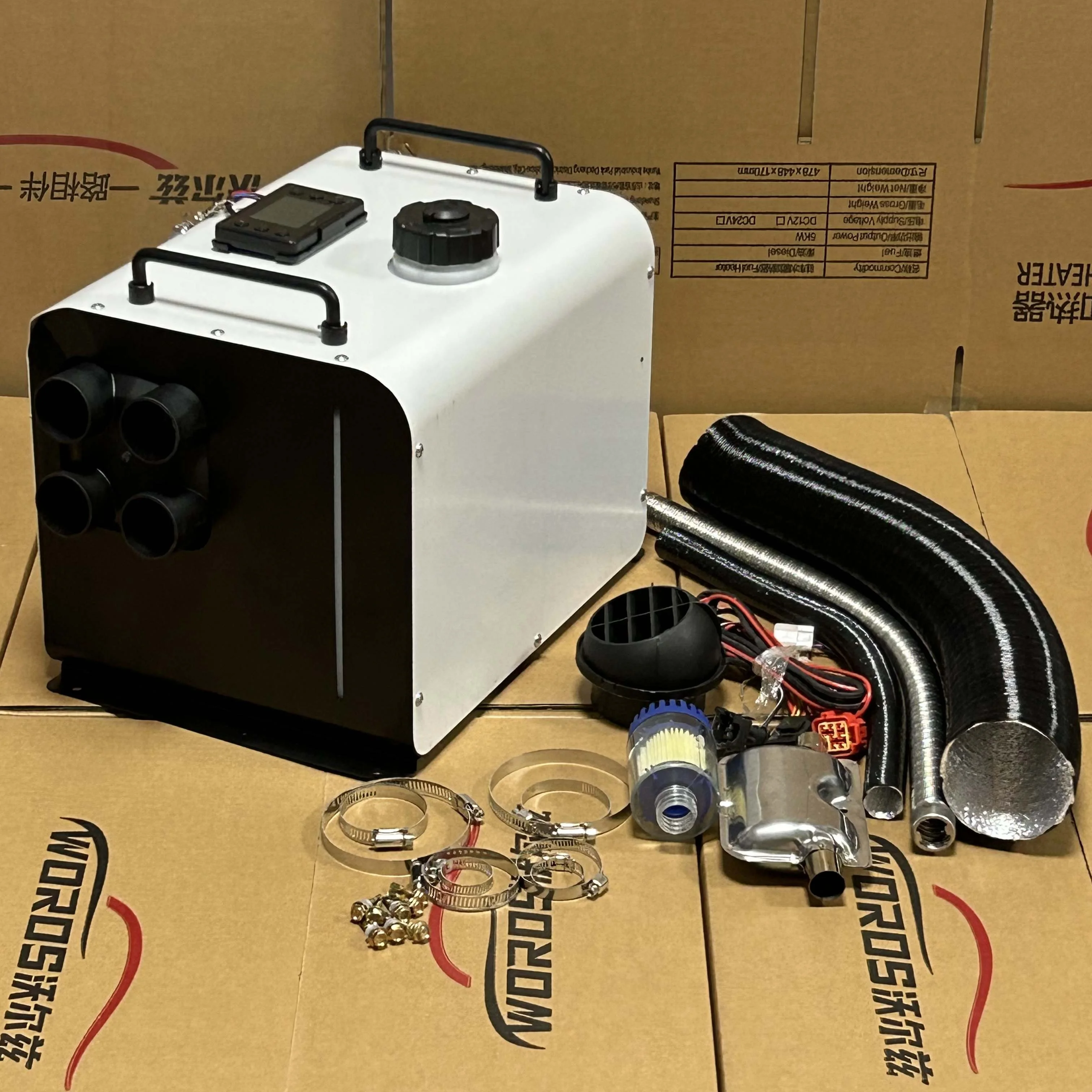 Riscaldatore di parcheggio diesel 12V/24V/220V - 5KW/8KW regolabile per camion, camper e auto (riscaldamento rapido, basso rumore, design più recente) ​