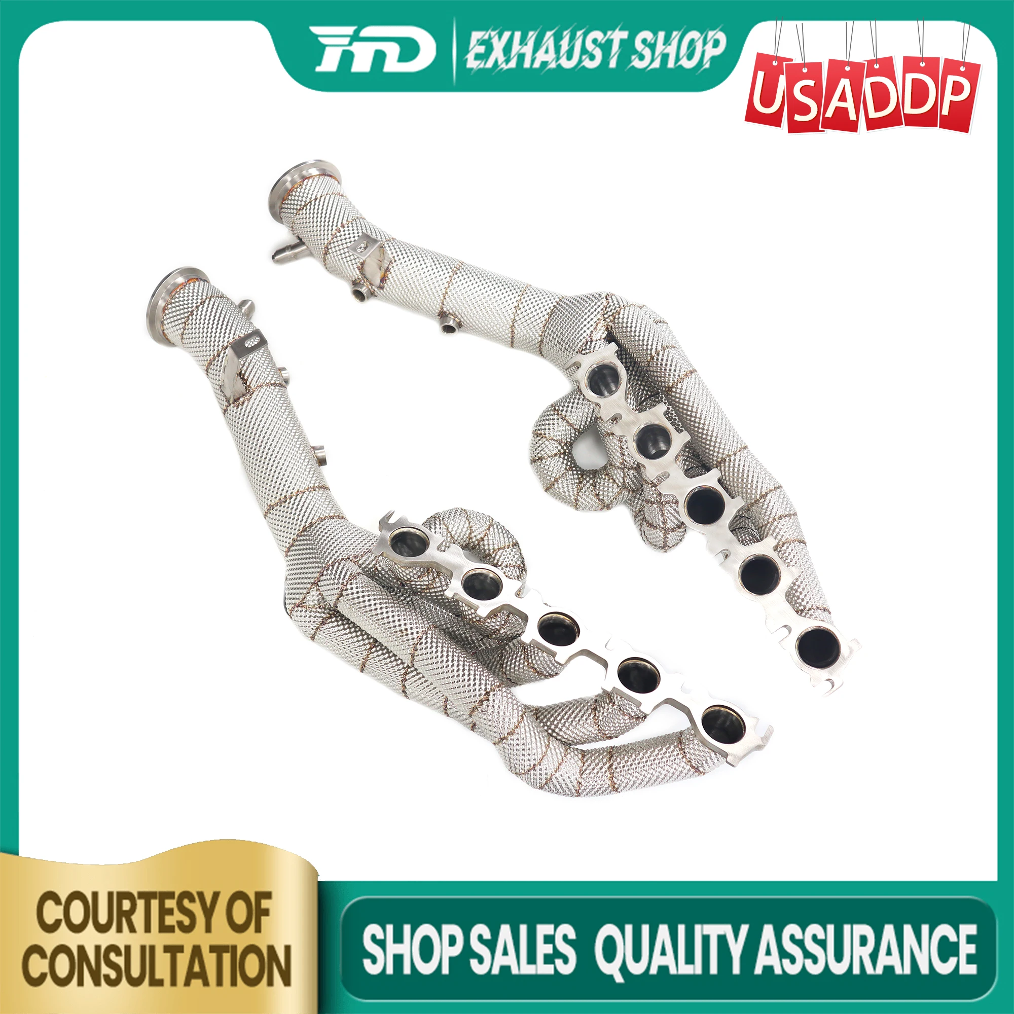 

HMD Exhaust system for Lamborghini Huracan EVO STO 2024+ SS304 Increased power large pipe diameter Manifold