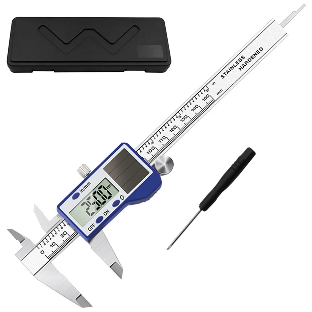 

Dual Power Caliper Digital Vernier Caliper 0.01mm Resolution Energy-saving Device Impact-resistant Ruler Long-term Usage