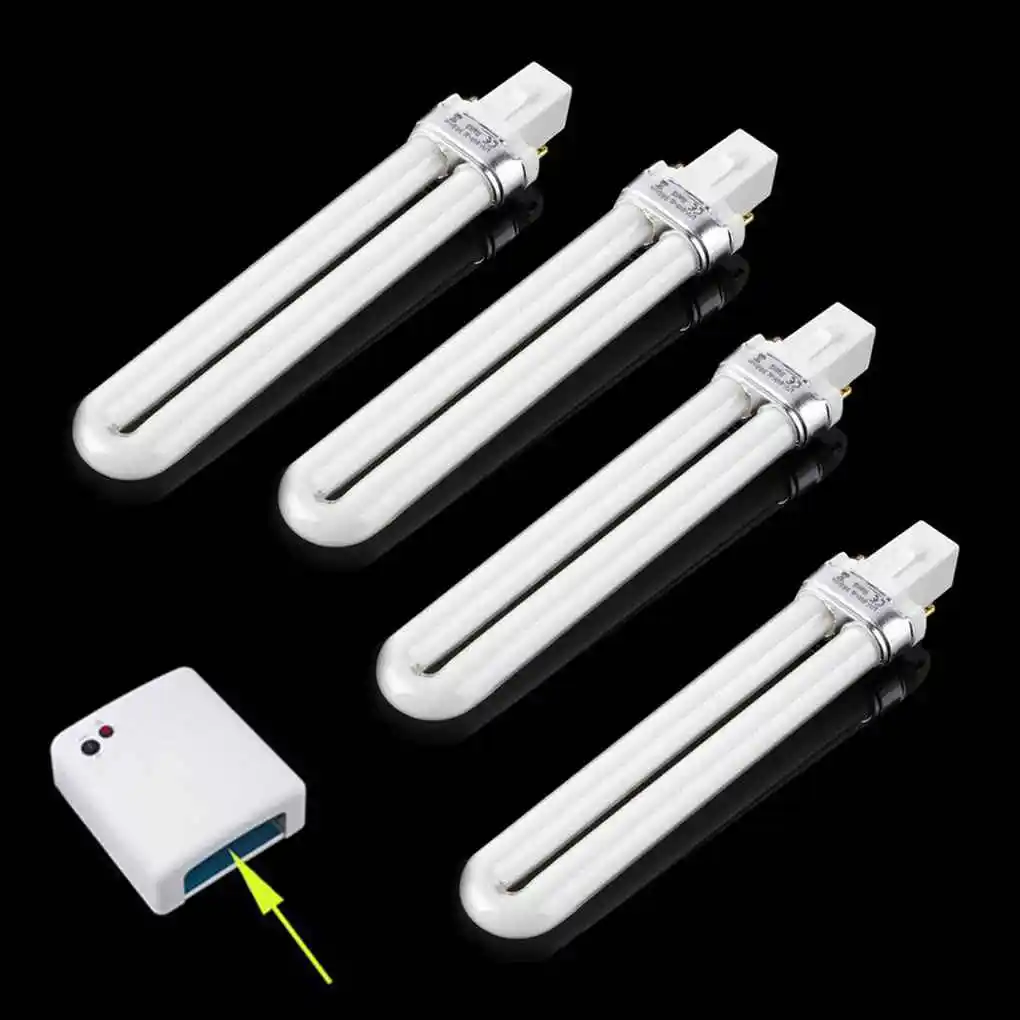 4Pcs 9W Nail Dryer UV Lamps Tube Light Bulbs Dryers Replacement Curing Multifunctional Manicure Pedicure Adult Grip Fingernail
