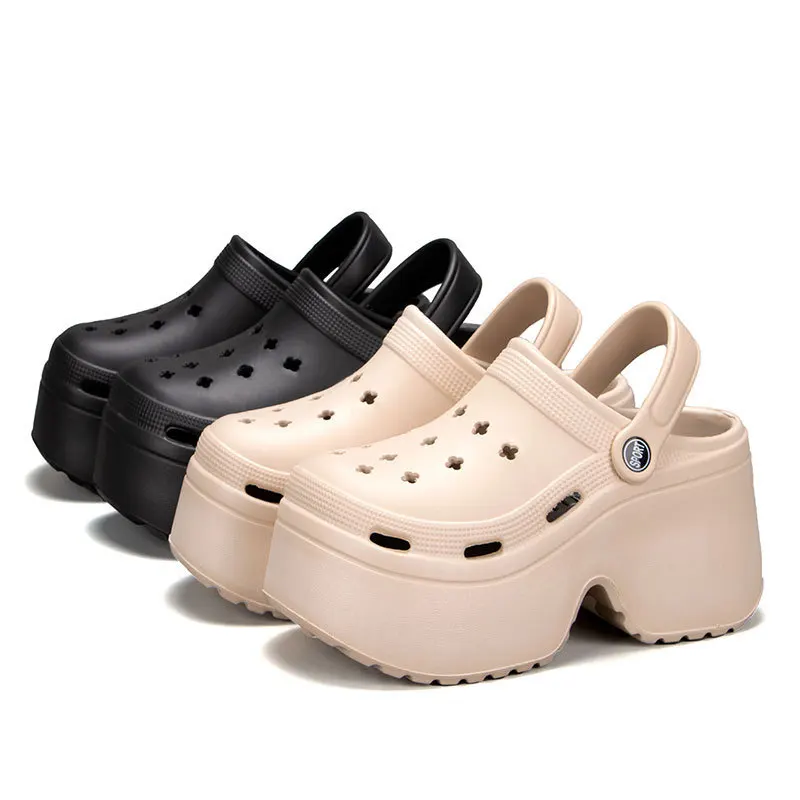 

Women's Platform EVA Sandals Flatform Slide Close Toe Casual Thick-Soled Household Hole Shoes Summer Beach Outdoor Slipper