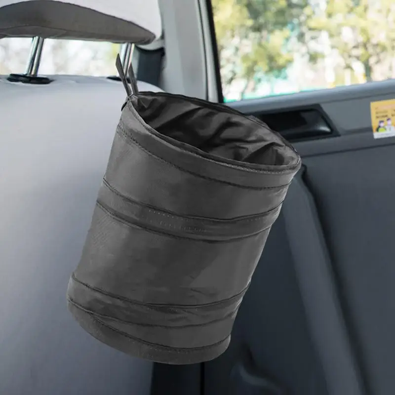 Foldable Car Trash Can Car Trash Bag Seat Back Auto Seat Back Headrest Storage Organizer Car Seat Sticky Organizer Storage Box