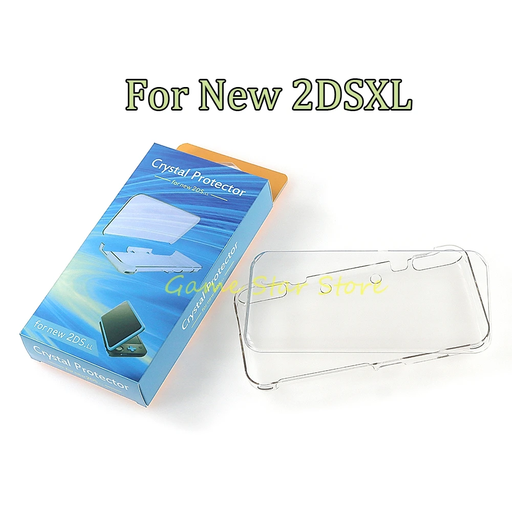 

12 шт., прозрачный жесткий защитный чехол для Nintendo New 2DS XL/LL, прозрачный защитный чехол с кристаллами для нового 2DSXL 2DSLL