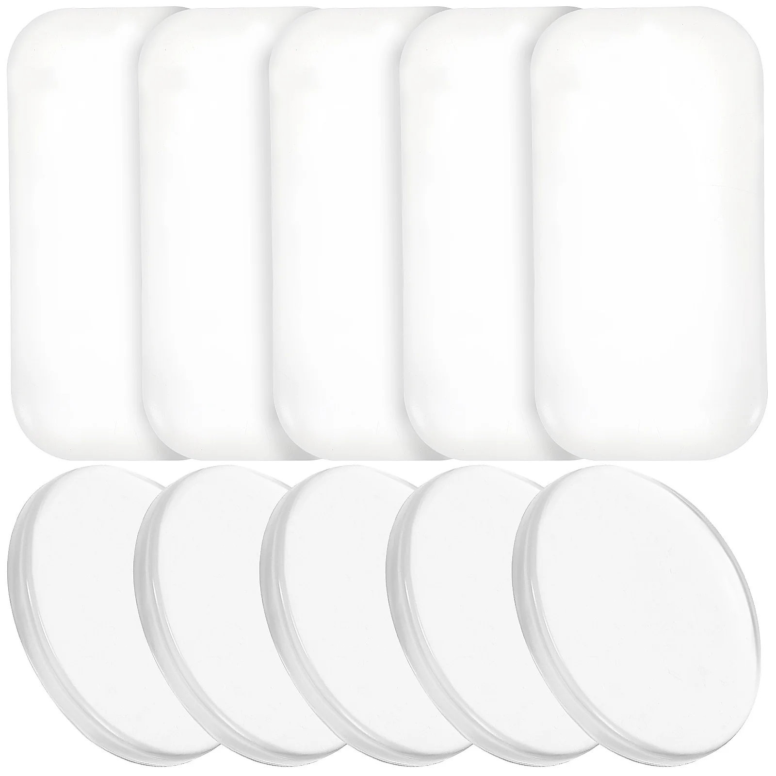 NOLITOY 10pcs Silicone Lash Pads for Eyelash Extension Eye Tray Organizer Storage Holders Makeup Accessories
