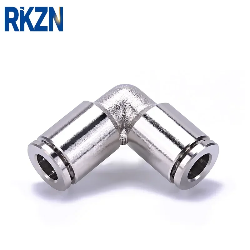 4 6 8 10 12 14 16mm PU Elbow Corss Y Tee Nickel Plated Brass Push In Quick Connector Release Pneumatic Connectors Air Fitting