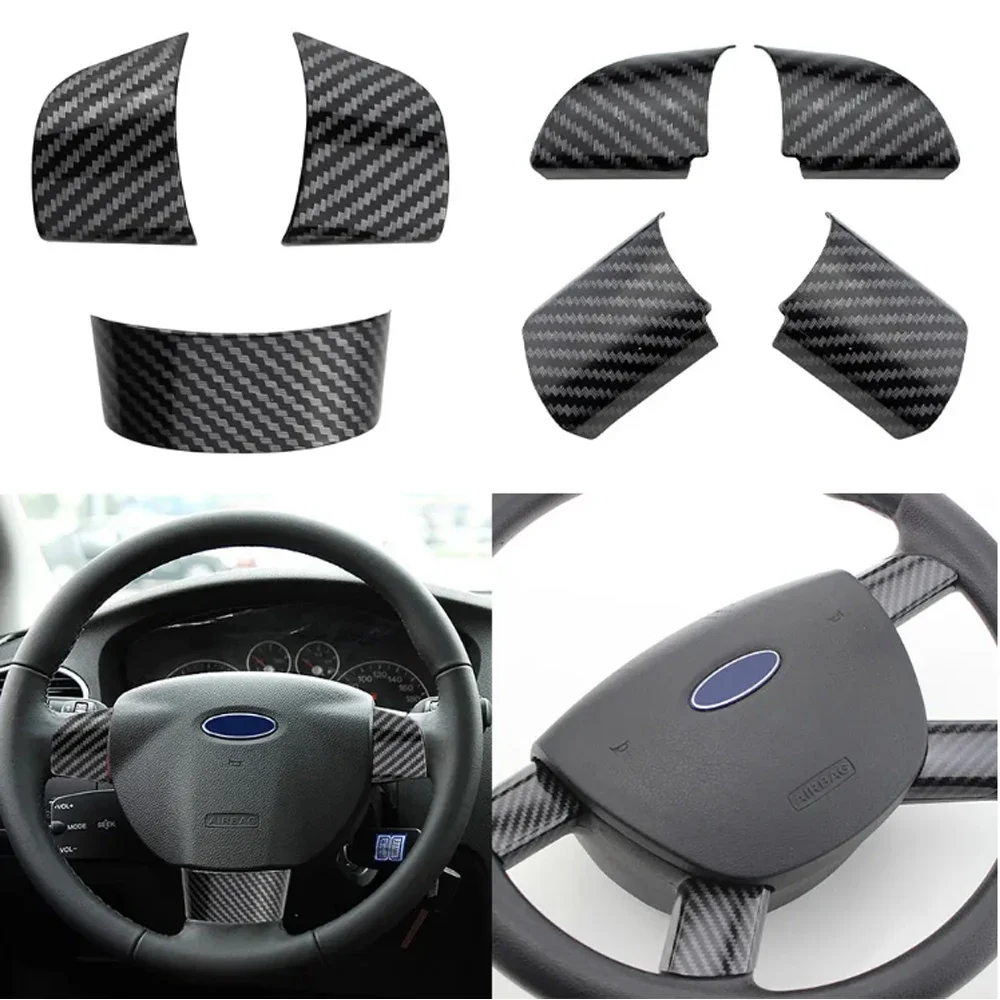 ABS Steering Wheel Panel Cover Trim Sticker for Ford Focus 2 MK2 2005 - 2011 Car-Styling Interior Mouldings Car Stickers