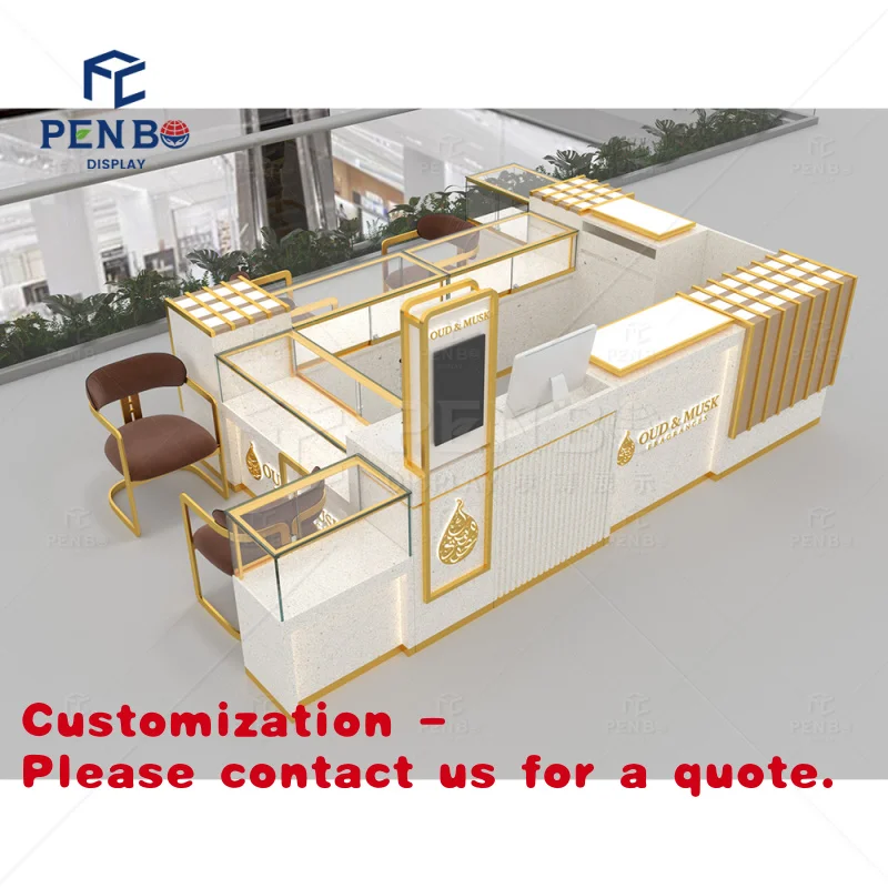 

Индивидуальный дизайн киоска для элитной парфюмерии. Высококачественный стенд для парфюмерного магазина в торговом центре. Выставочный павильон для парфюмерии.