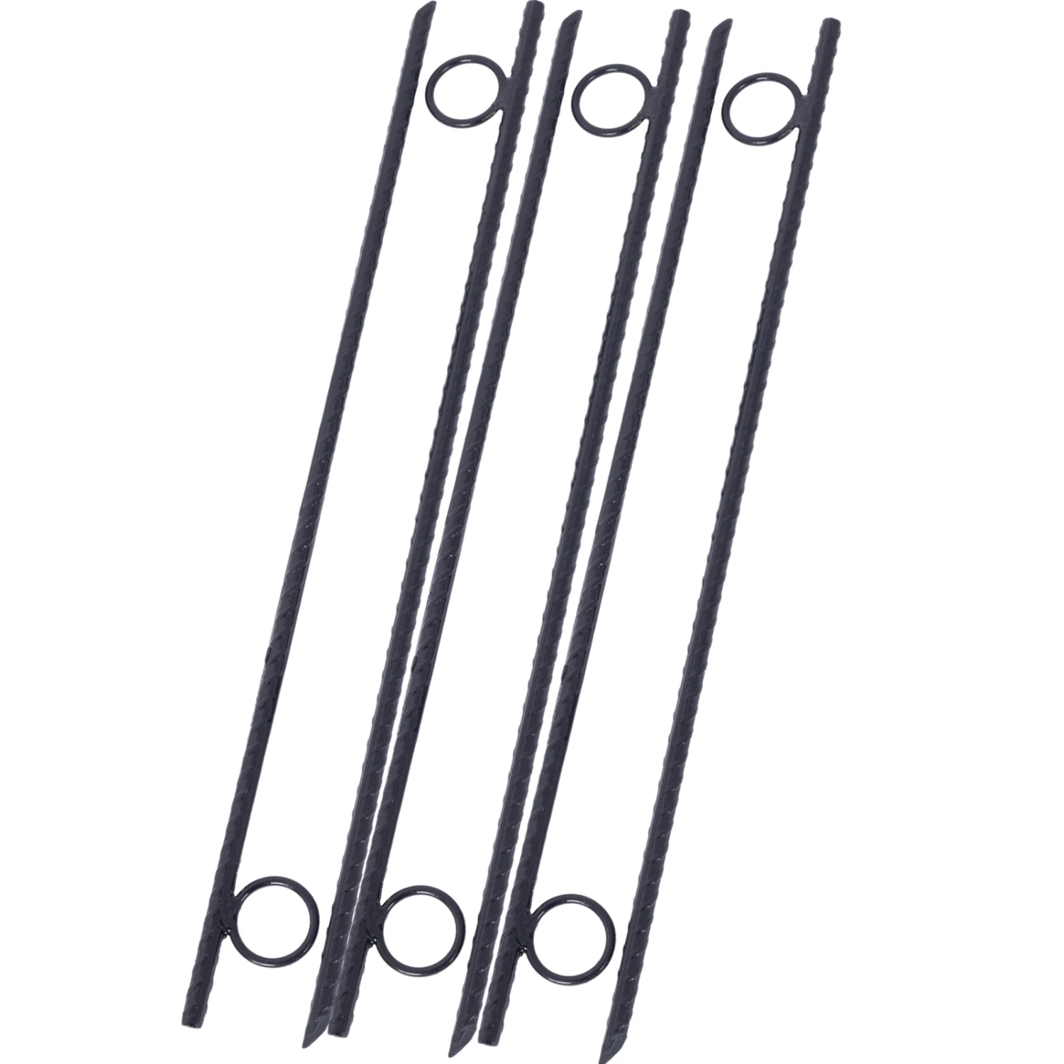 Rebar stake with loop 6pcs Grip Rebar 3/8x 18 Inch Steel Durable Heavy Duty Tent Canopy Ground Stakes with Angled Ends and 1 Inc