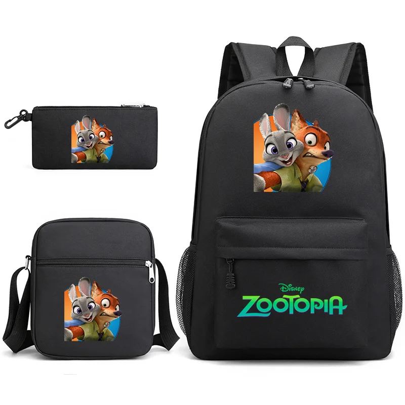 

3pcs Disney Zootopia Judy Nick Teenager Students Backpacks Schoolbags Pencil Case Shoulder Bags Boys Girls School Bags Sets