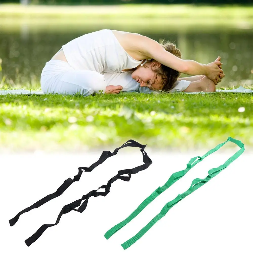 

Adjustable Yoga Stretch Band Breathable 10 Loops Non-Elastic Stretch Straps Multi-Section Comfortable