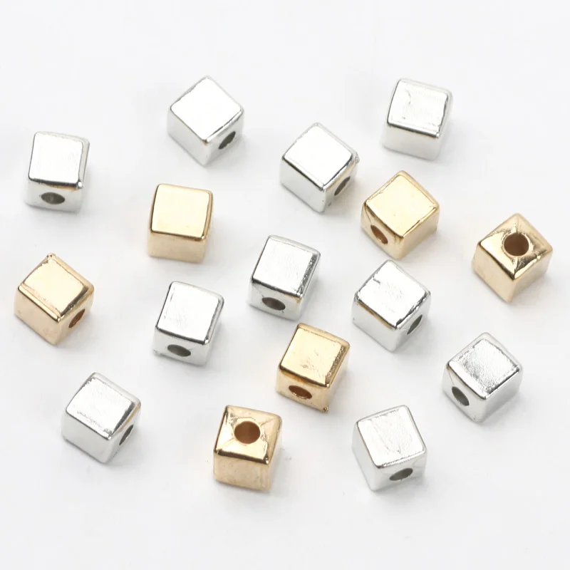 200pcs 3/4/5mm CCB Square Beads Acrylic Loose Spacer Beads For Jewelry Making Handmade Diy Bracelet Necklace Accessories