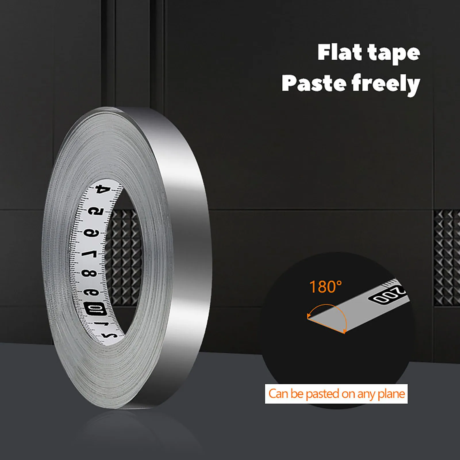 Self-Adhesive Measuring Tape Rust-Proof Durable Stainless Steel Workbench Ruler Suitable for Drafting Table