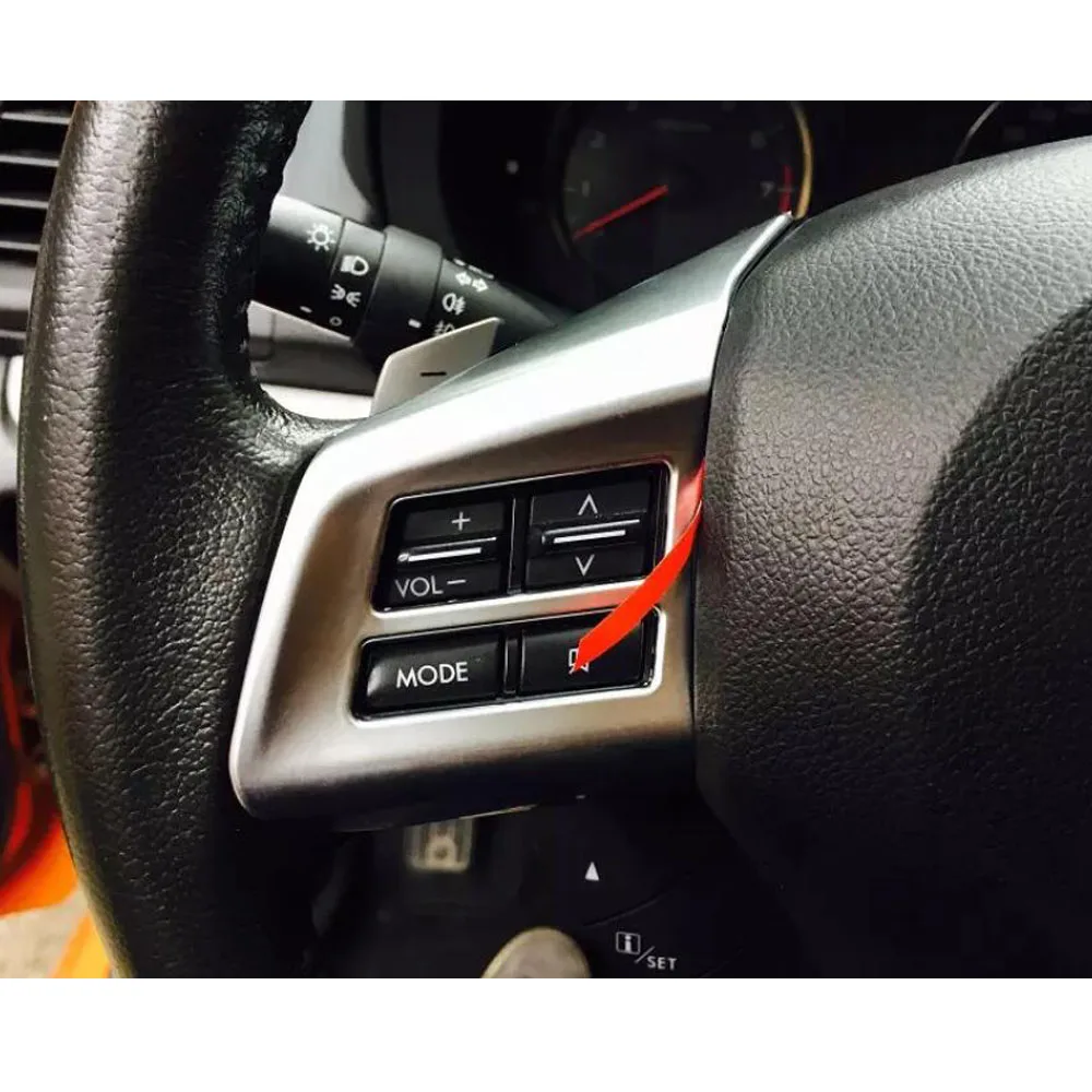 Car Inner Detector Stick Steering Wheel Interior Kit Trim Frame Panel Hoods 2PCs For Subaru XV 2012 2013 2014 2015 2016 2017