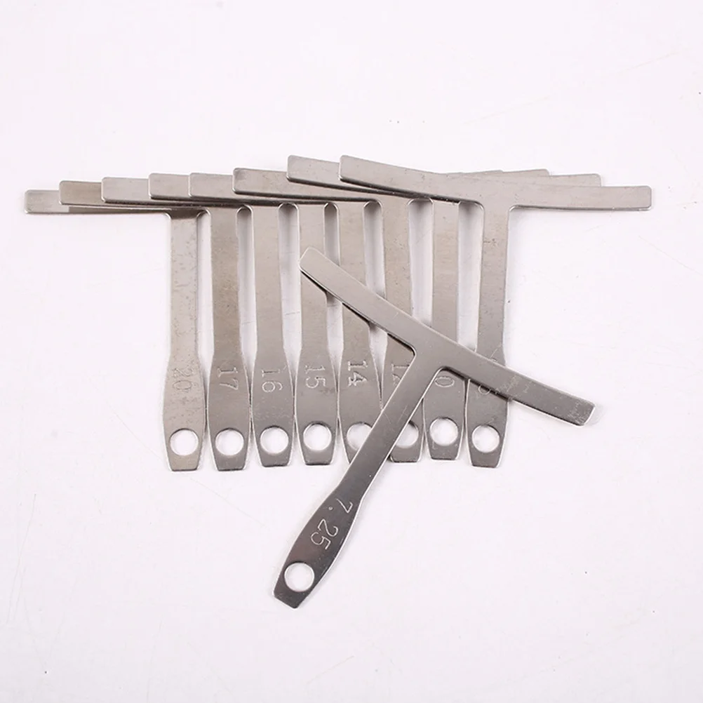 

9Pcs Fingerboard Arc Measuring Calipers Guitar Stainless Steel Wire Radian Ruler Neck Adjustment Tool for Electric Bass Acoustic