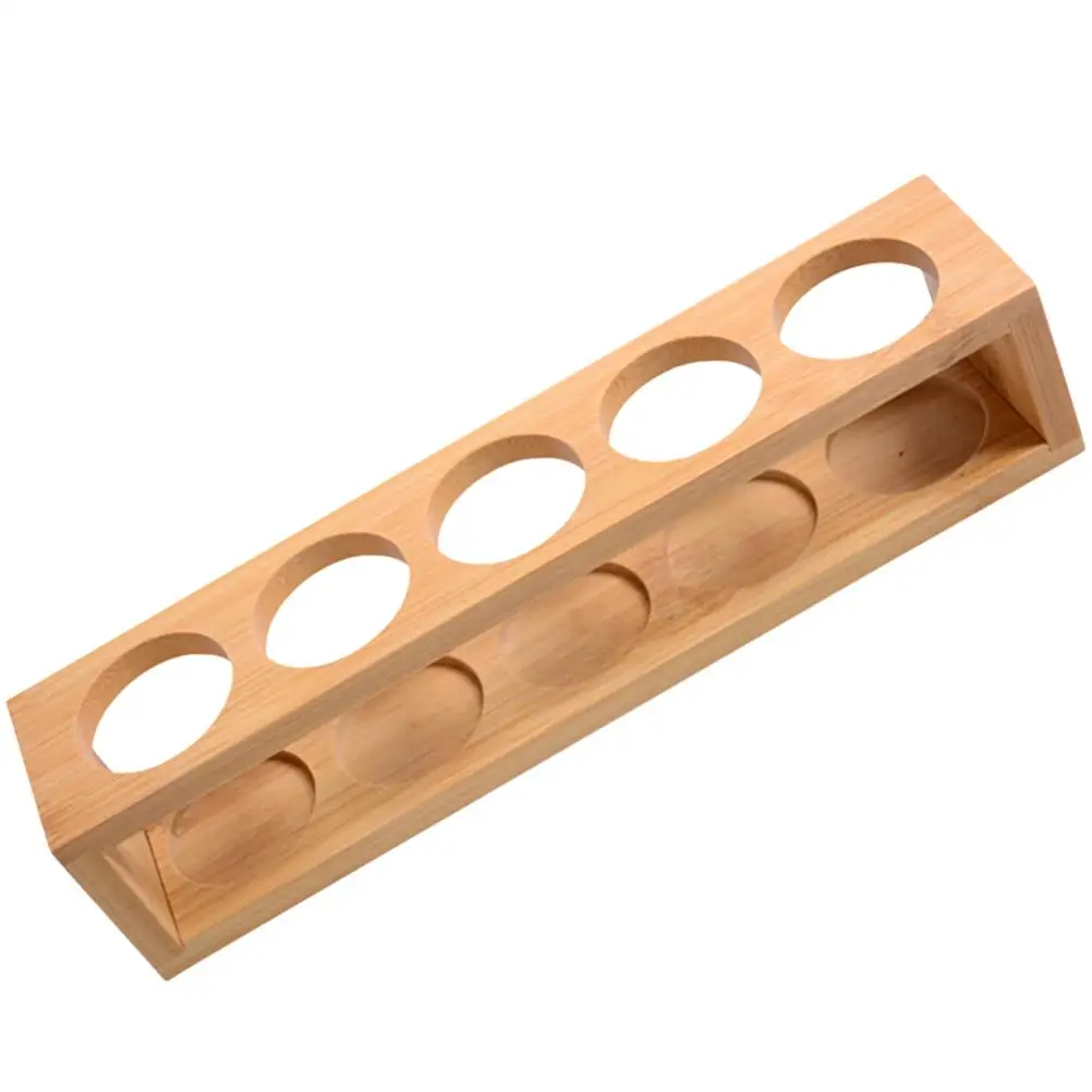 

Essential Oil Storage Rack 5 Holes Durable Fine Polishing Aromatherapy Diffuser Perfume Bottles Organizer Practical Long Use