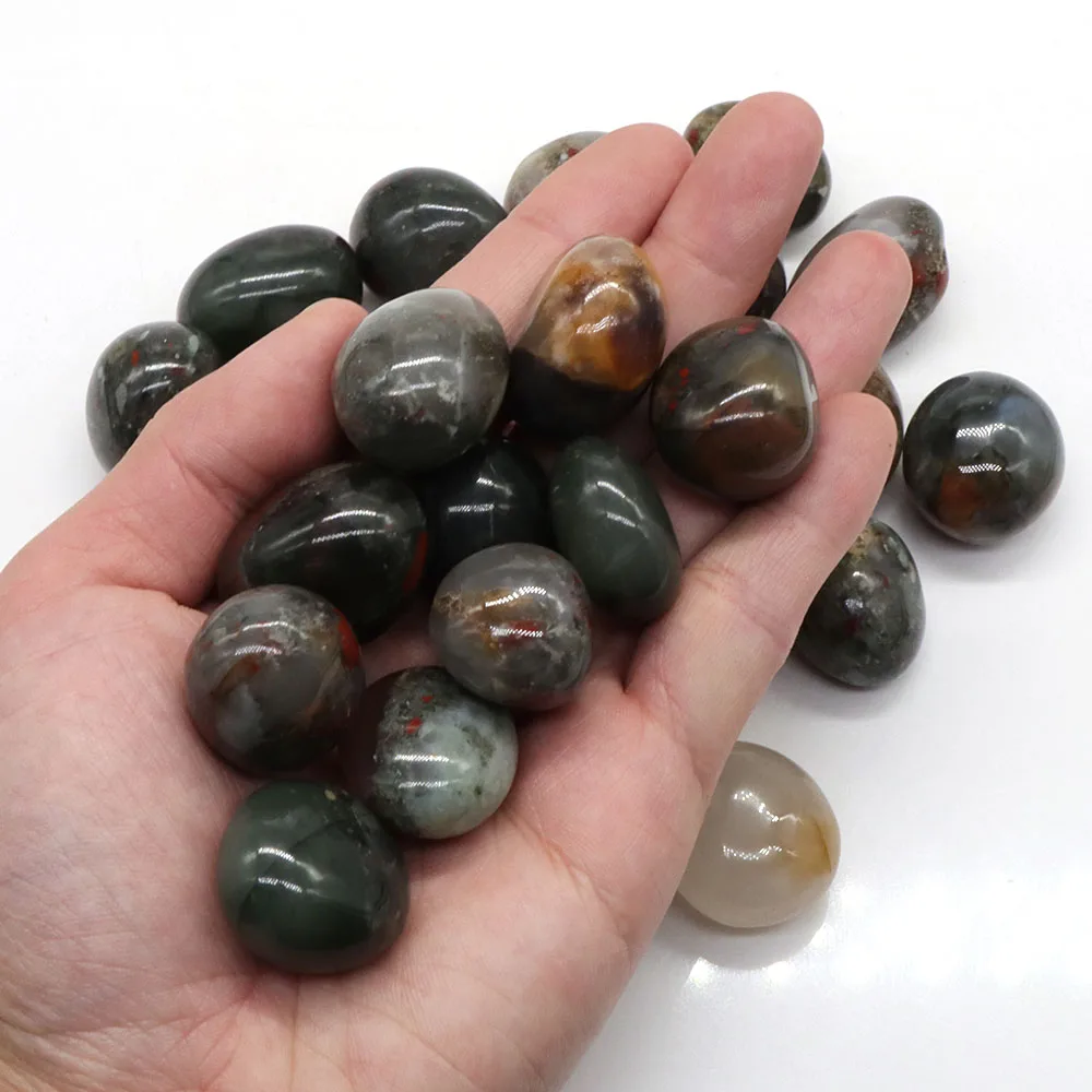 

Natural Round Blood Stone Crystal Tumbled Bulk Healing Mineral Specime Gemstones Gem Raw Aquarium Decoration Gift