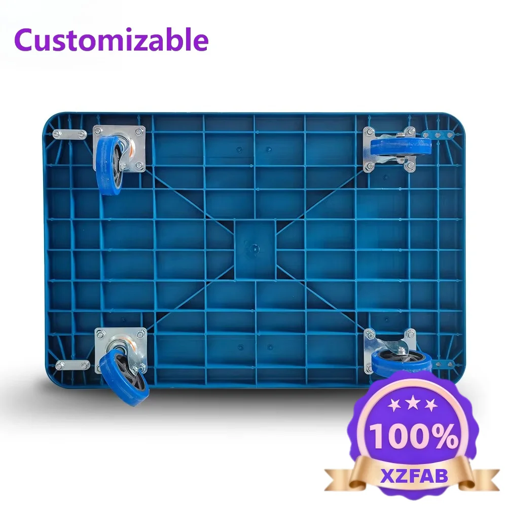 Factory Direct 2026 Foldable Hand Trolley 150kg 300kg 500kg  Capacity Four-wheel Folding Platform Hand Pallet Truck