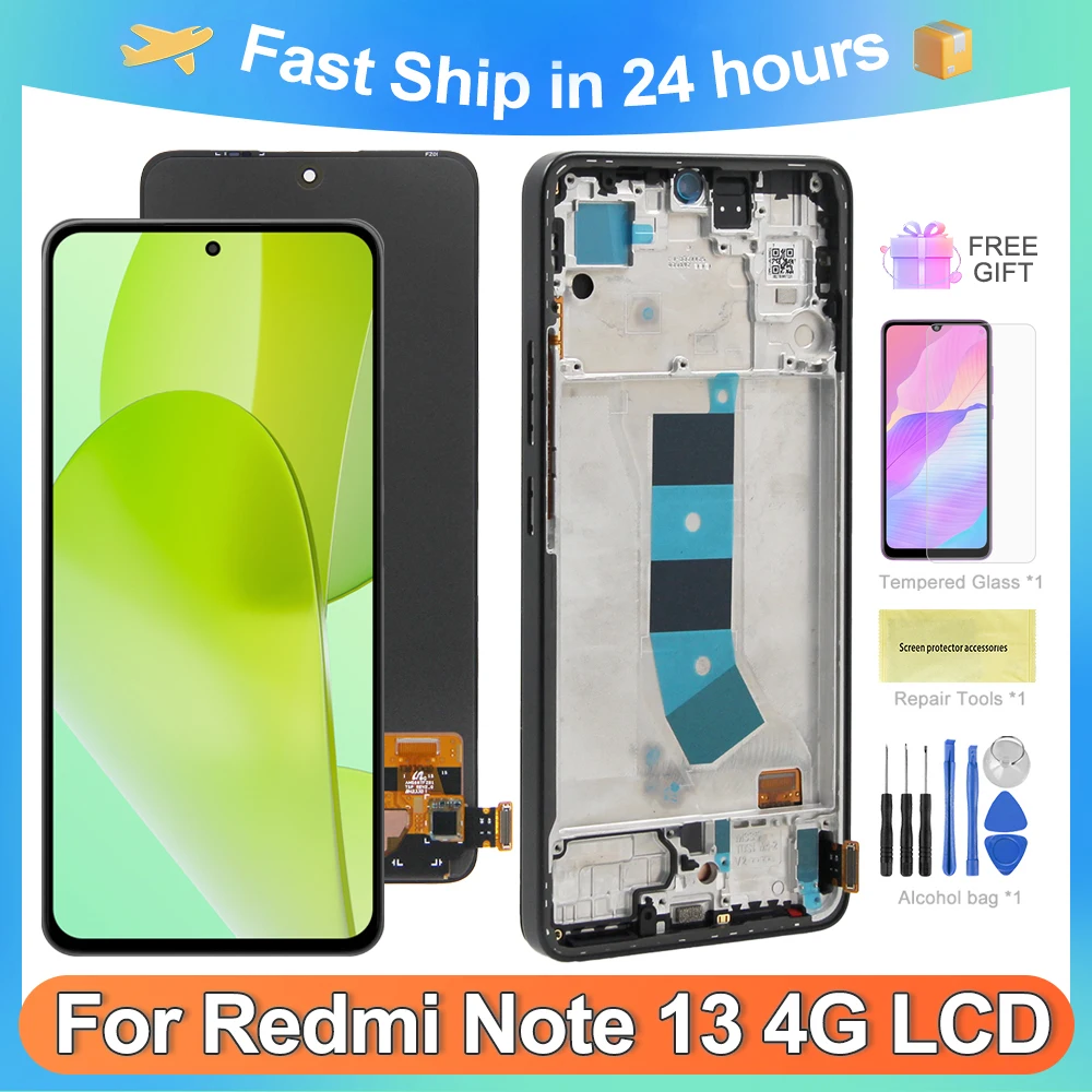 

ЖК-дисплей с сенсорным экраном и дигитайзером в сборе для Xiaomi Redmi Note 13 4G 6,67 ''Redmi Note13 4G 23129RAA4G