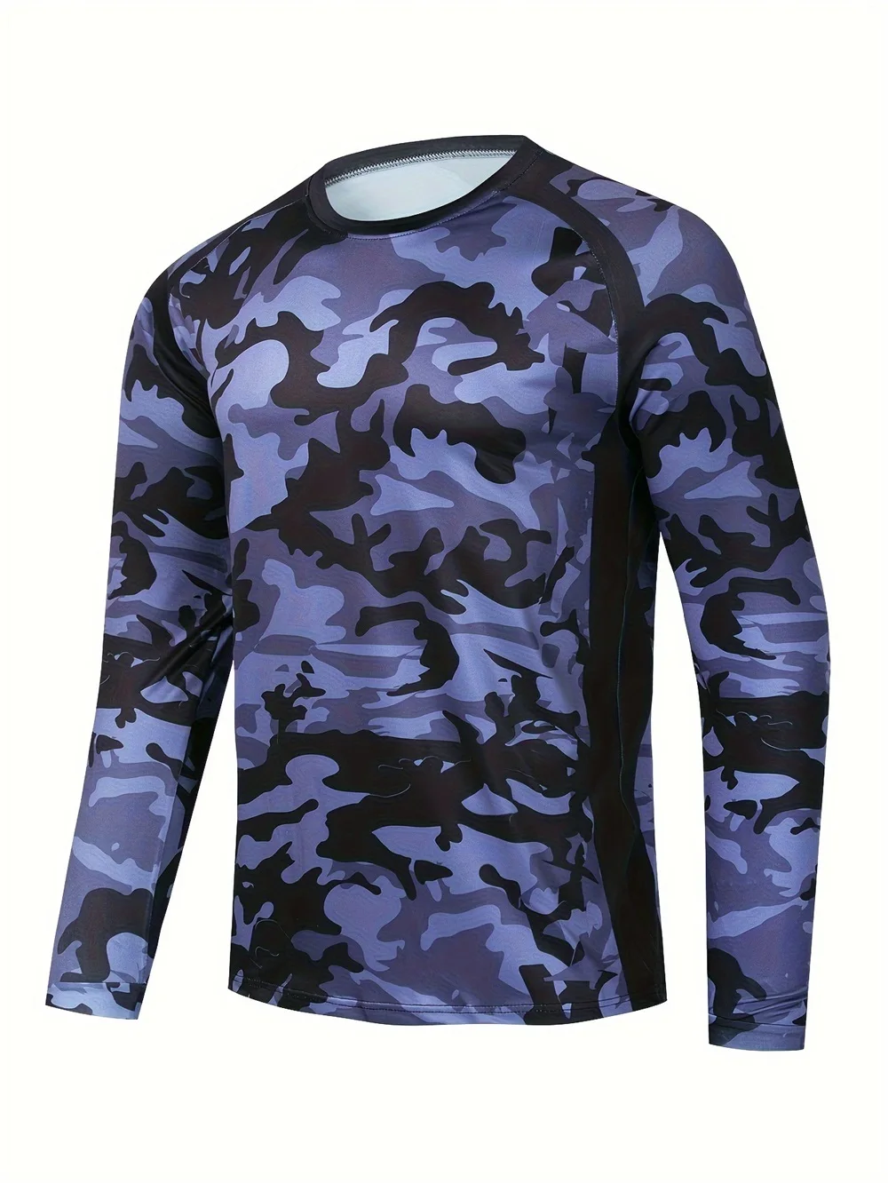 Men Long Sleeve Tshirt Camouflage 3D Print Sport Quickdry Outdoor Fishing Casual Tops Men's Clothing