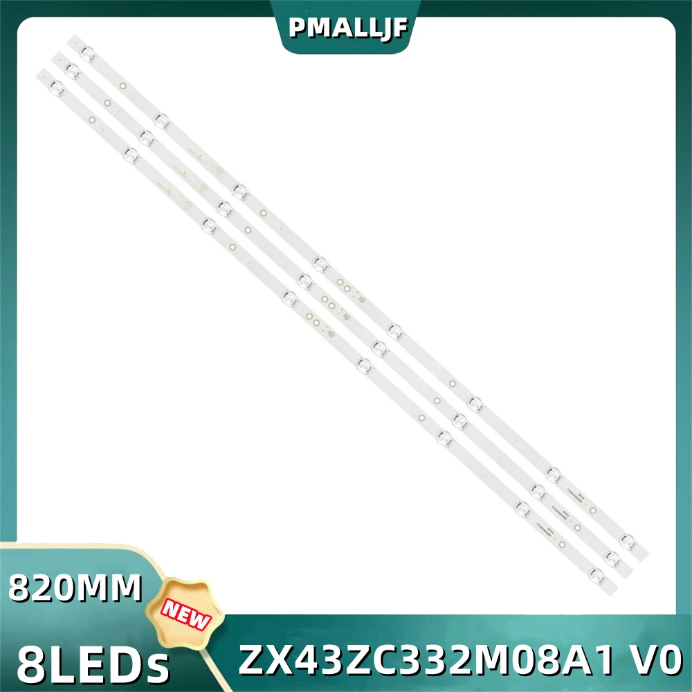 

3Pcs/Set LED Strip ZX43ZC332M08A1 ONC18TV001 12-43K600-3030-0D35-3X8-170920 JL.D43081330-365AS-M CN430CN61 CN430CN6210