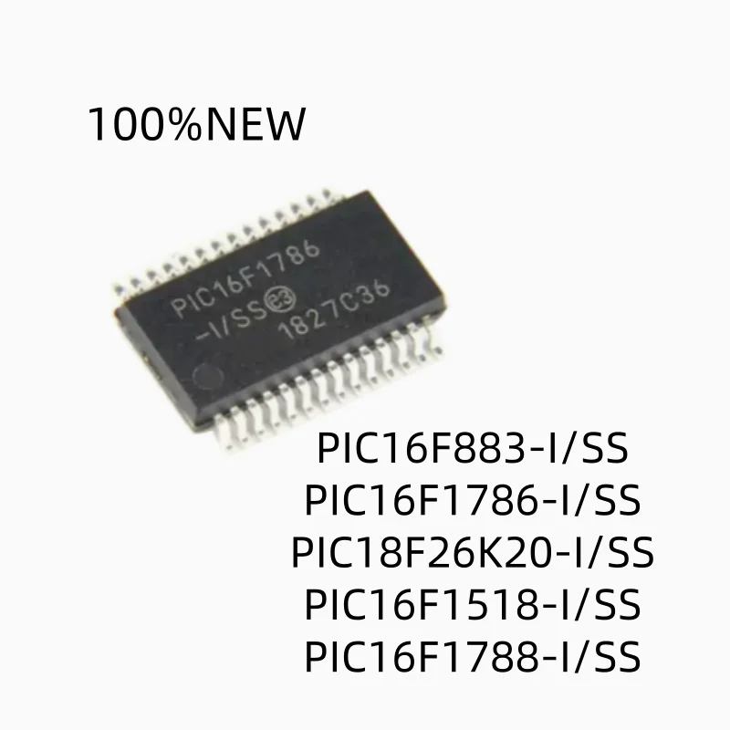 (5Pcs) 100% New Pic16F883-I/Ss Pic16F1786-I/Ss Pic18F26K20-I/Ss Pic16F1518-I/Ss Pic16F1788-I/Ss Ssop-28 Chip Ic