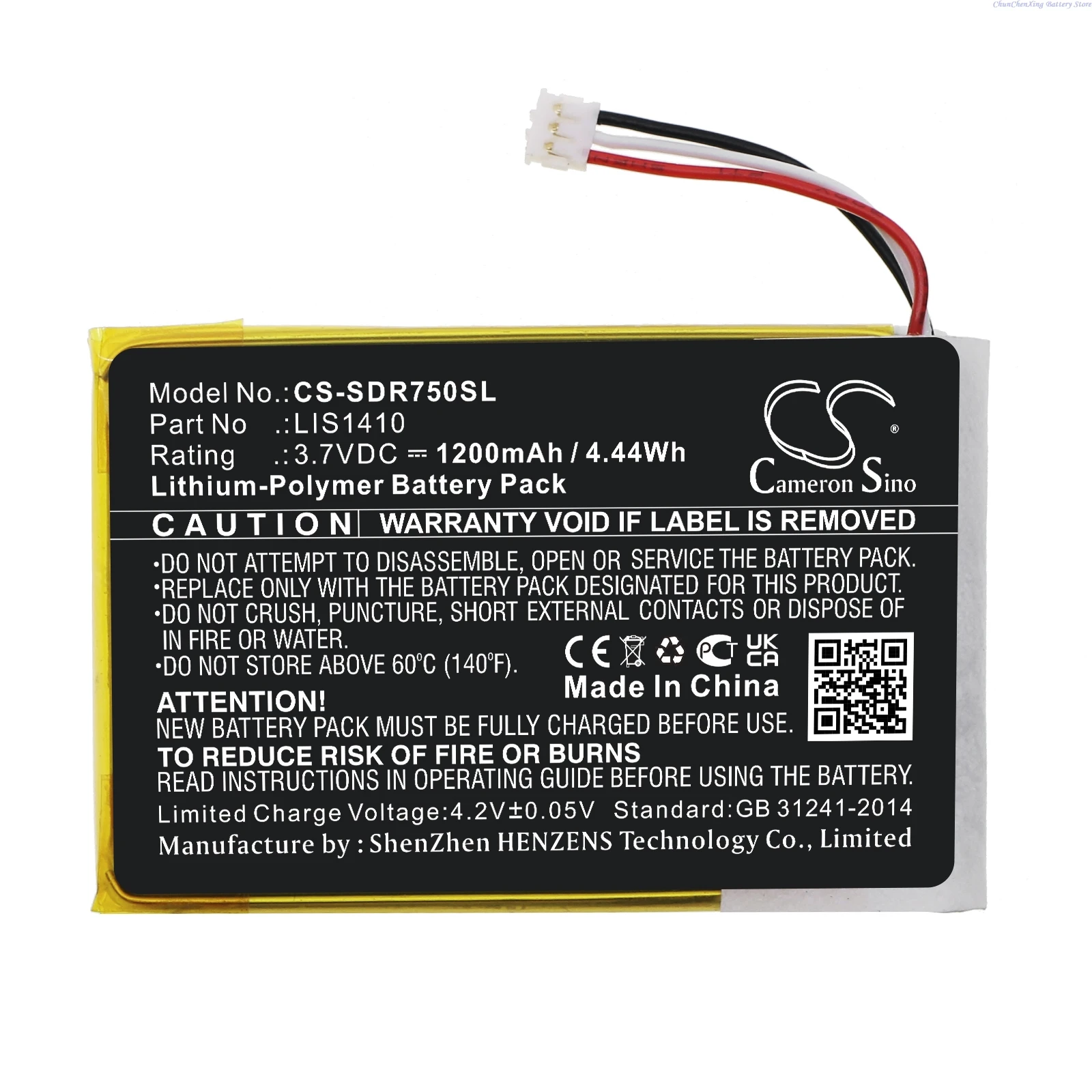 

Cameron Sino 3.7V 1200mAh Wireless Headset battery LIS1410 for Sony MDR-DS7500 +TOOL
