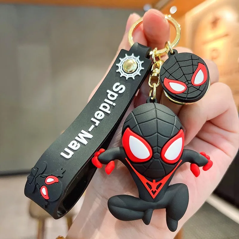 Marvel Spider Man portachiavi Movie Superhero Cartoon Doll ciondolo Car portachiavi anello Charm gioielli regali giocattoli per la festa dei ragazzi