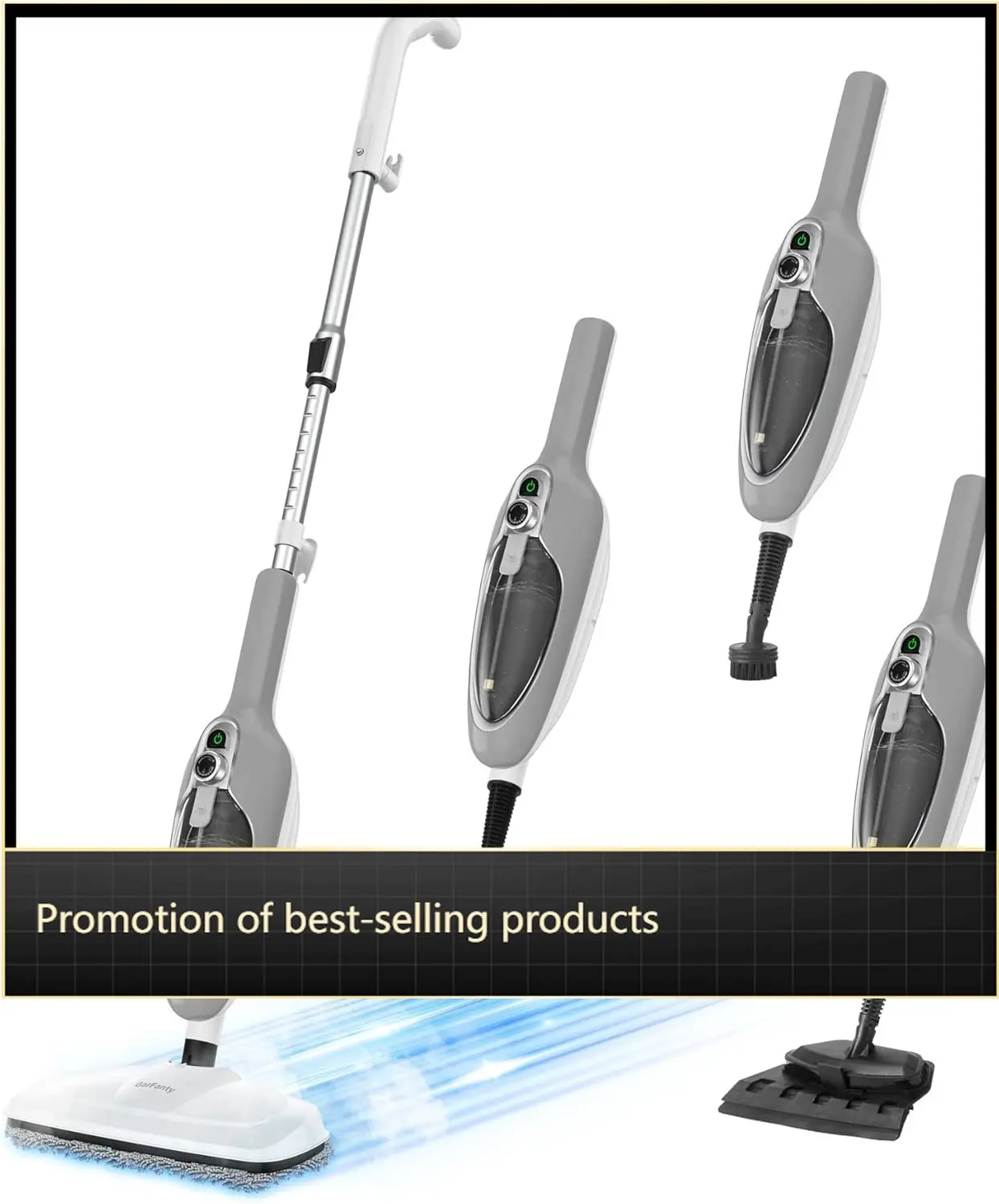 

Steam Mop Handheld Steam Cleaner Detachable Floor Steamer For Hardwood Tile Laminate Floors Carpet With Accessories For Whole Ho