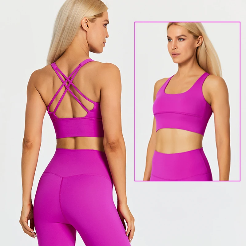 ABS LOLI Brushed Naked Feel Yoga Set Active Wear Women Outfit 2 Piece High Waist Gym Leggings Padded Sports Bra Fitness Clothing