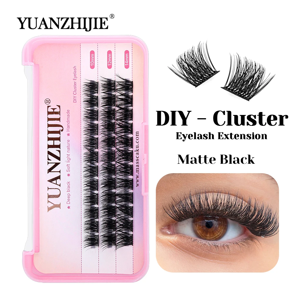 

Customized Private Label C D Curl 3D Effect DIY Clusters Lashes 0.07mm Thickness Fluffy Reusable Segmented Lash from YUANZHIJIE