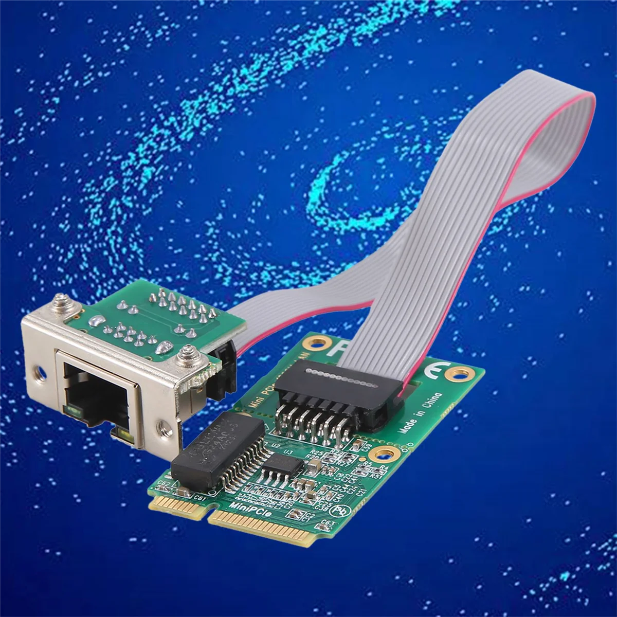 Mini PCI-E Network Card Bent Pin Gigabit Single Port Server Network Card I210AT Chip GBE Ethernet RJ45 Network Card