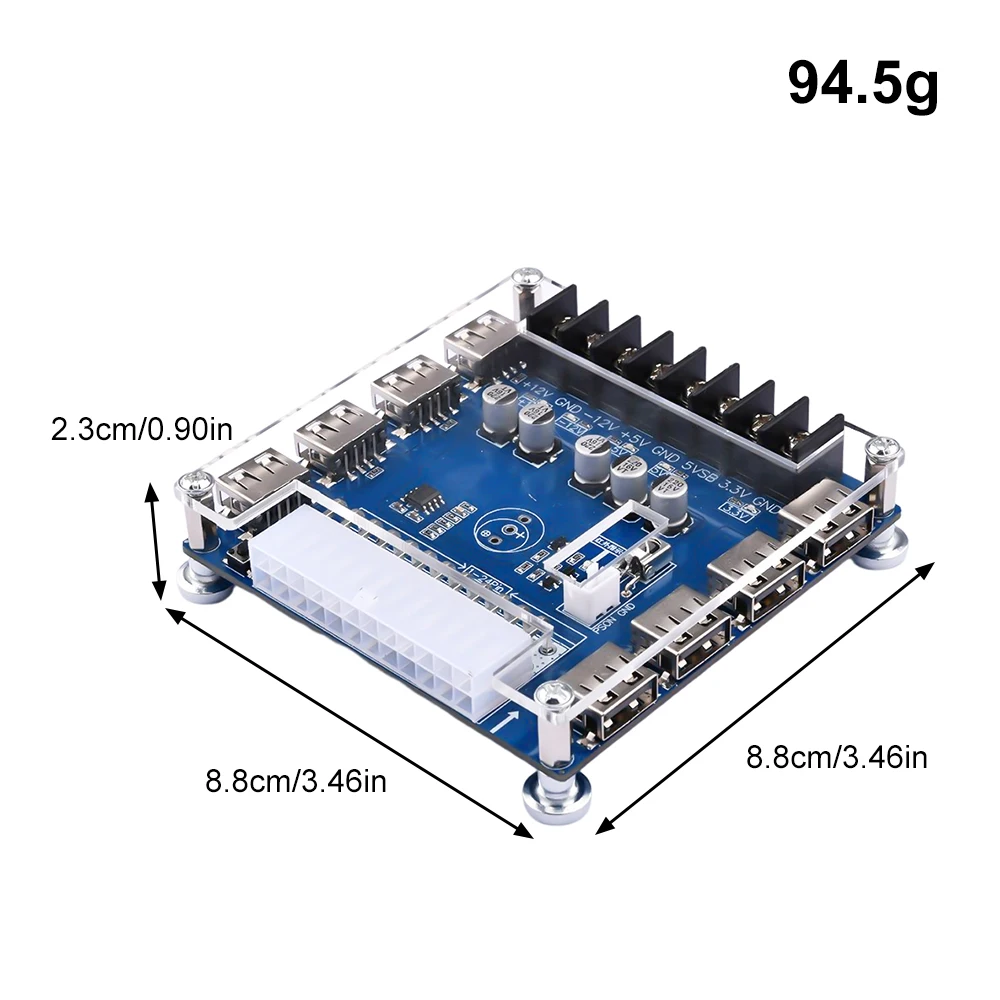 20/24 دبوس ATX امدادات الطاقة لوحة القطع شحن سطح المكتب الهيكل موائم مصدر تيار المجلس مع كشف الأشعة تحت الحمراء 5 فولت/2A USB