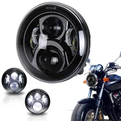 Motorcycle DOT 7 Inch LED Headlight With High Low Beam Universal 7