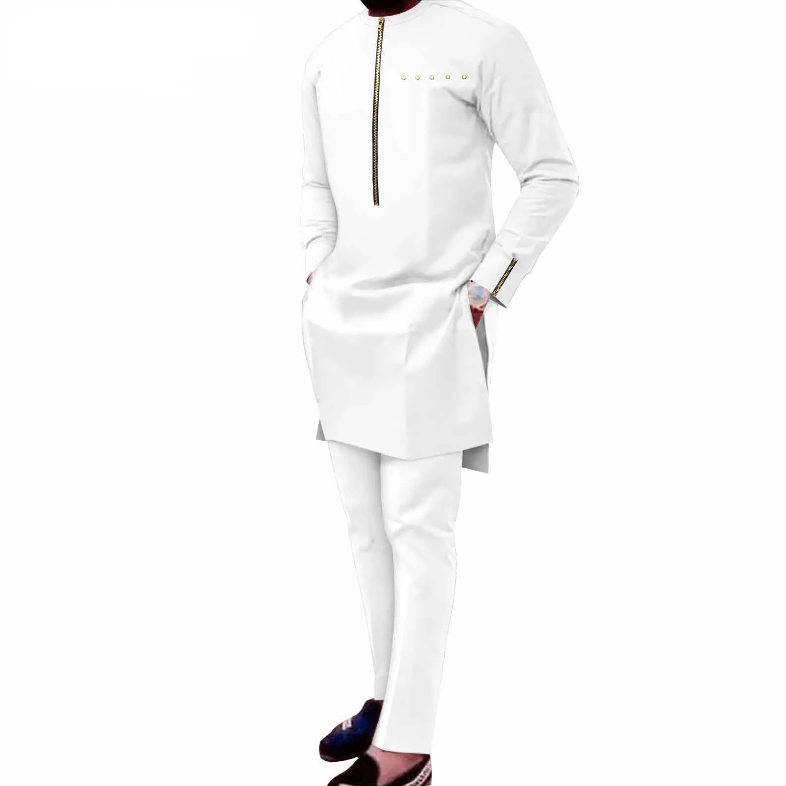 The New 2024 Stylish Casual African Ethnic Men\'s Two-piece Suit  Clothes for Men  Mens Clothes  Moletom Masculino