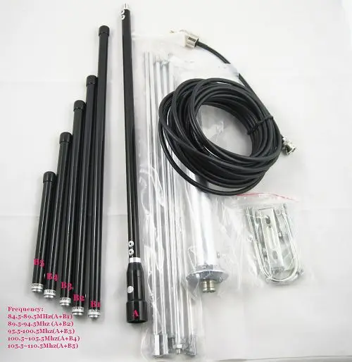 FM Antennas 1/4 wave Professional GP High DBi Radio Antenna  NJ cable for 7watts, 15watts, 25Watts, 50Watts FM Transmitter