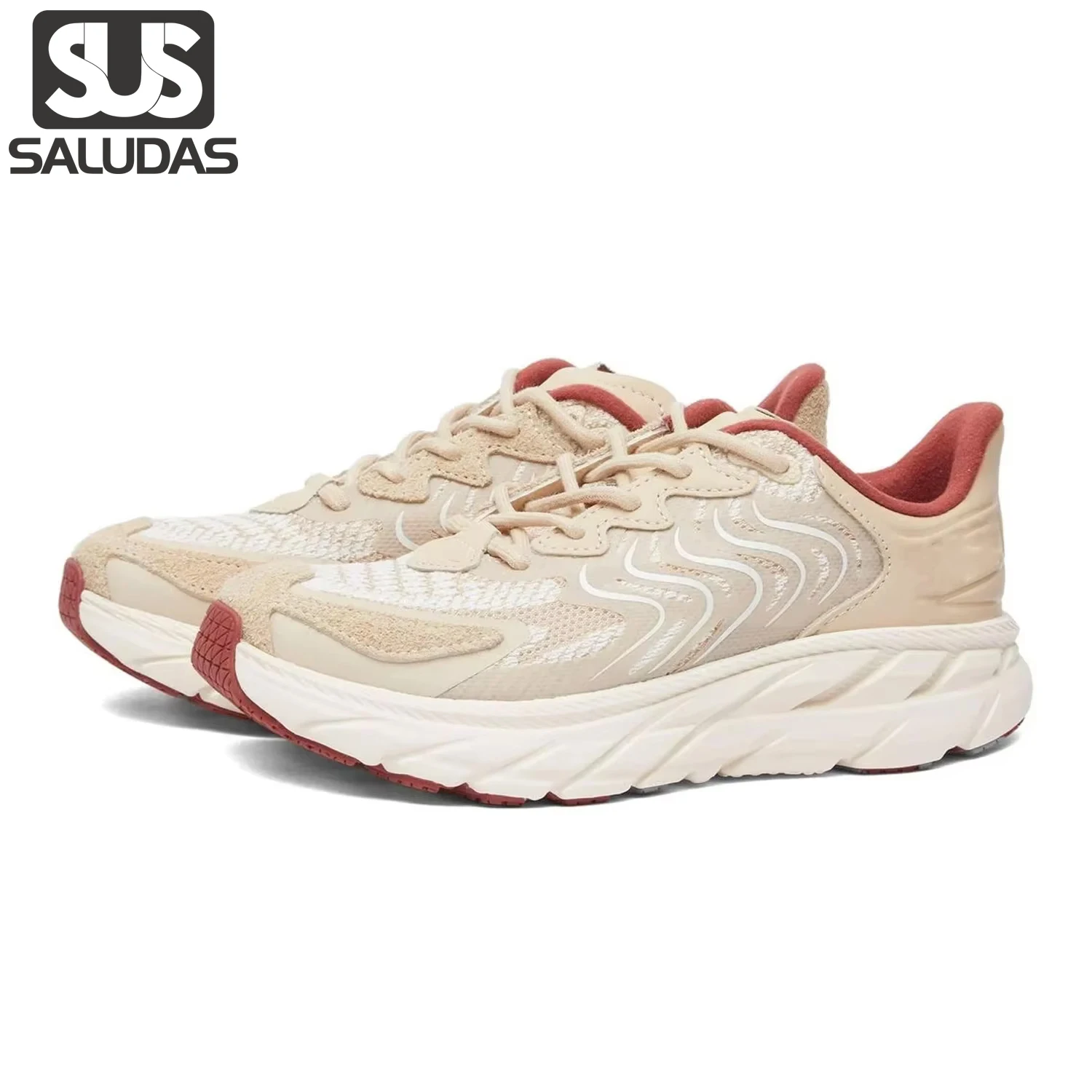 SALUDAS Original Road Running Shoes Men Women Casual Jogging Shoes Thick-Soled Cushioning Lightweight Marathon Training Sneakers