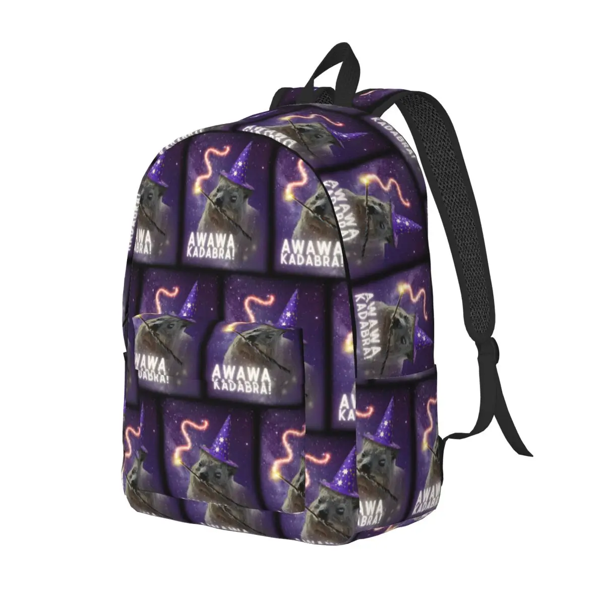 Awawa Kadabra Rock Hyrax Wizard Backpack Daypack Large Capacity Kids BookBag School Bag Shoulder Bags for Men Women