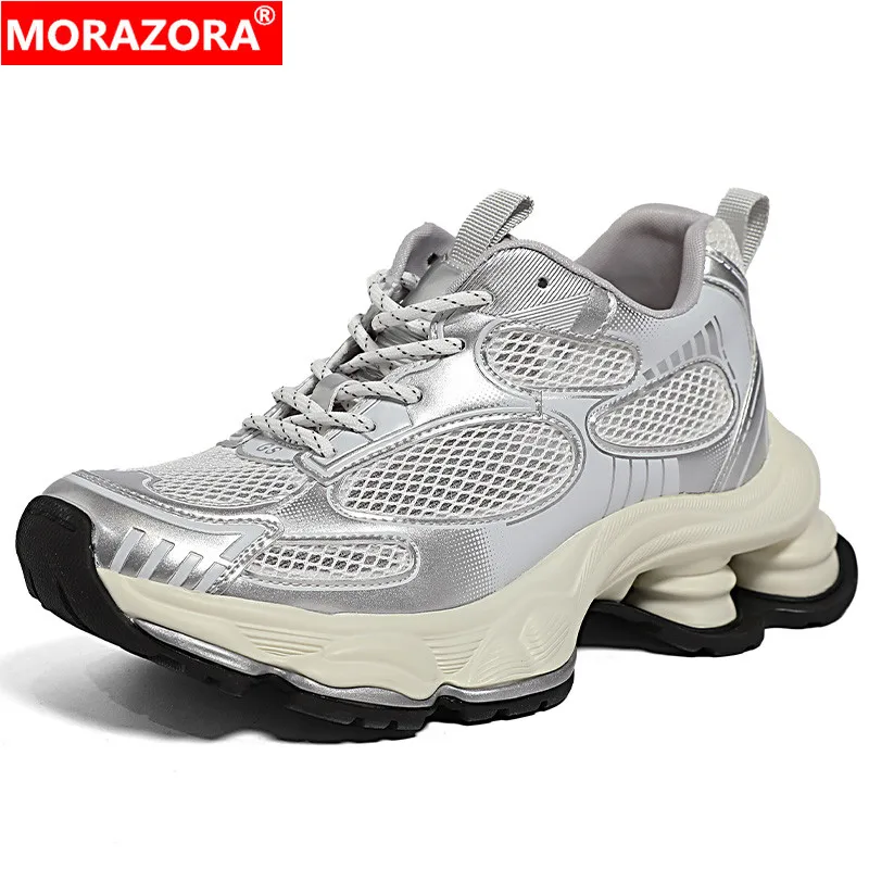 

MORAZORA INS модные массивные кроссовки женская обувь на платформе со шнуровкой дышащая женская повседневная обувь с сеткой на шнуровке