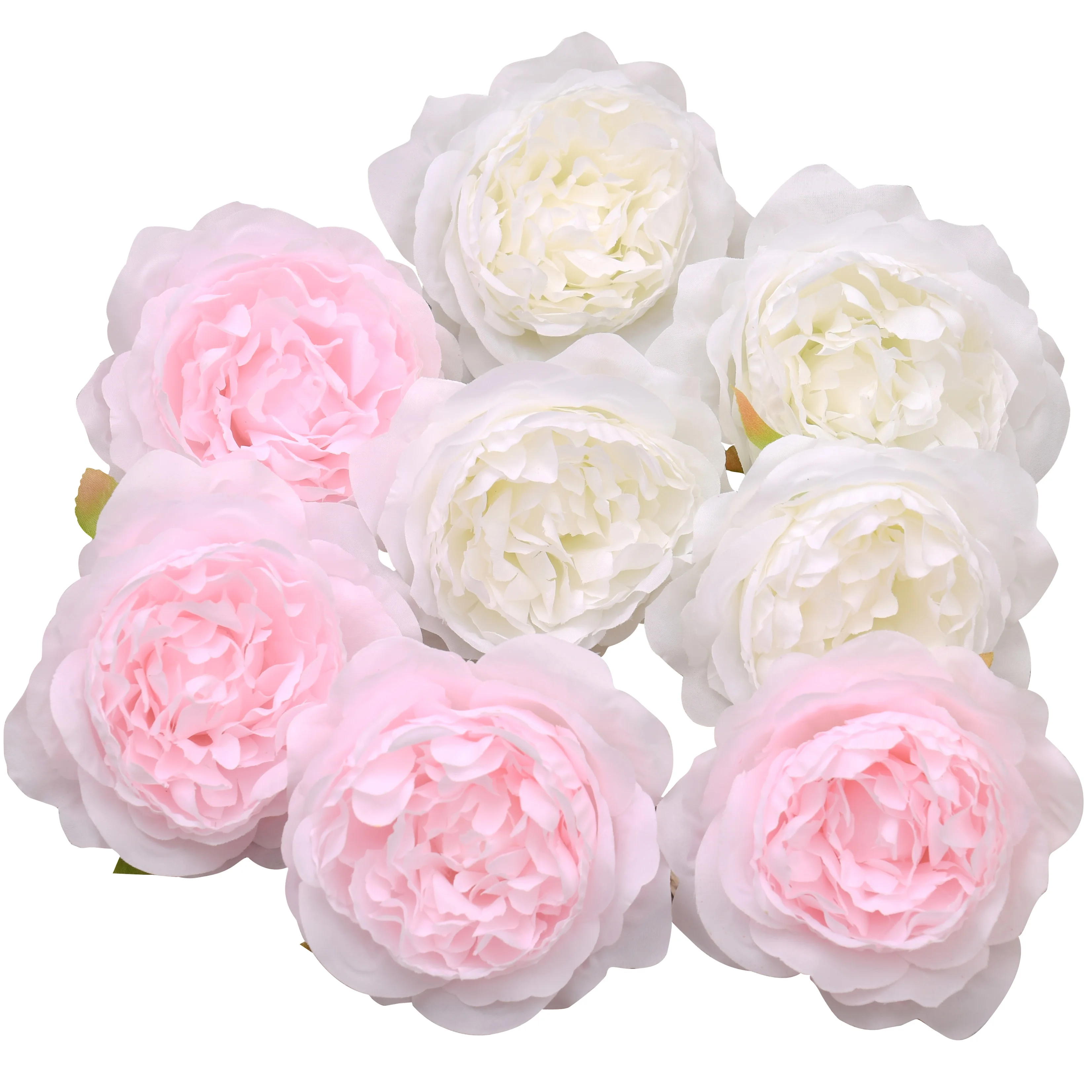 30 sztuk/partia 10CM duże sztuczne białe piwonia Rose Silk Flower Heads DIY dekoracje ślubne wieniec Scrapbooking Craft fałszywe kwiaty — zdjęcie 2