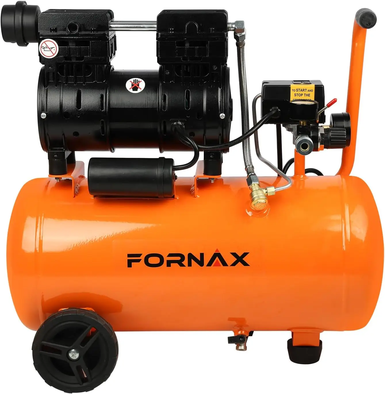 ^For Portable Air Compressor 6.4 Gallon, 1 HP 2.2CFM@ 90 PSI Oil Free Air Compressor, Max Pressure 125 PSI, 65 dB Quiet Compress