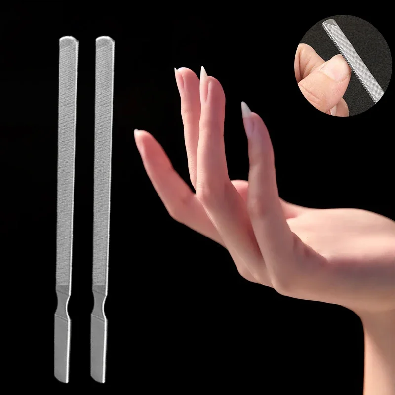 Profesjonalny pilnik do paznokci ze stali nierdzewnej blok polerski szlifowanie do paznokci pilnik do paznokci artykuły do ​​Manicure Remover żelowe narzędzie do skórek paznokci